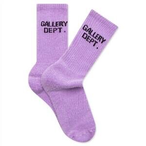 NEW GALLERY men's clean socks in fluorescent purple